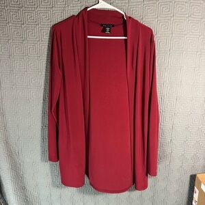 Nel+Lo Cardigan Women’s Size Medium Maroon Polyester Blend 6026M03AN
